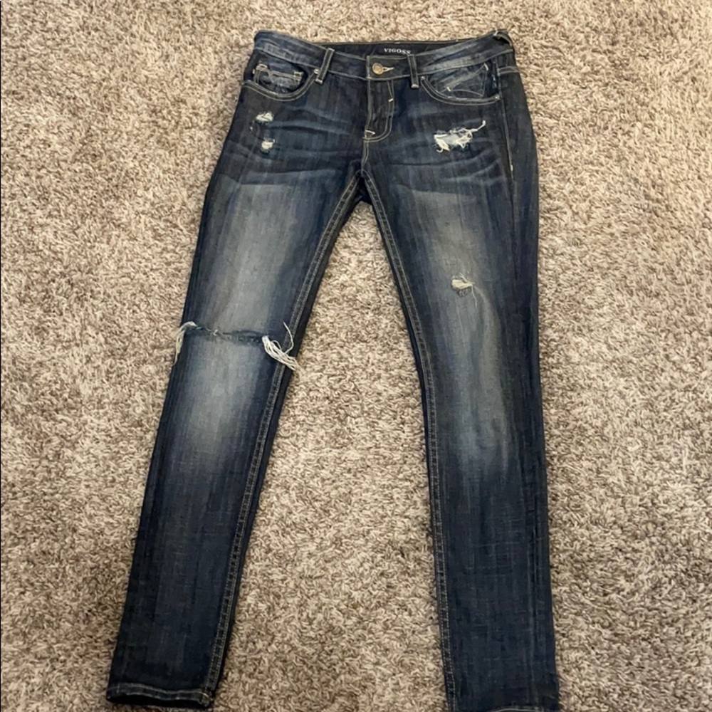 Distressed jeans